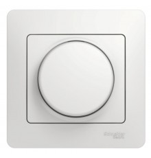 Glossa Белый Светорегулятор (диммер) поворотный, 300Вт (в сборе с рамкой)  GSL000134  SE