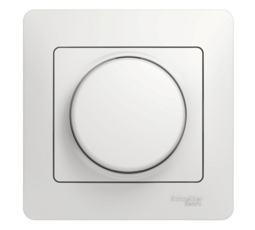 Glossa Белый Светорегулятор (диммер) поворотный, 300Вт (в сборе с рамкой)  GSL000134  SE
