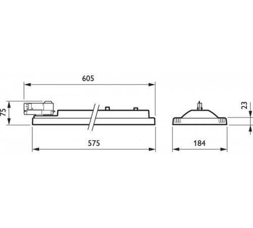 Светильник светодиодный SM505T LED90S/830 PSU DA25N BK  910500459756  Philips