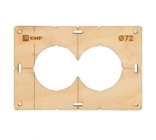 Шаблон для подрозетников c 2 отв. диам. 72 мм EKF Expert  sh-d72-2  EKF