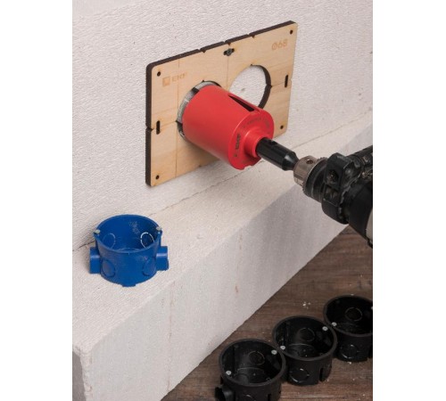 Шаблон для подрозетников c 2 отв. диам. 72 мм EKF Expert  sh-d72-2  EKF