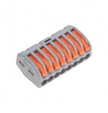 Универсальная клемма СМК 222-418, 8-проводная серая 0,08-2,5/4мм (20 шт/уп)  07-5258-4  REXANT