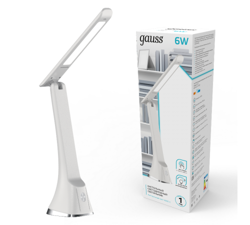 Светильник настольный GTL203 6W 380lm 4000K 170-265V белый диммируемый LED 1/20  GT2031  Gauss