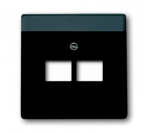 Плата центральная (накладка) для 2-постовой телекоммуникационной розетки , серияsolo/future, цвет чёрный бархат  1710-0-3911   2CKA001710A3911  ABB