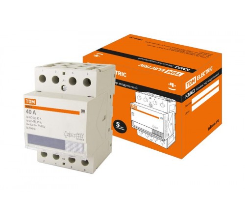 Контактор модульный КМ63/4-40 4НО   SQ0213-0014  TDM