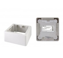 Коробка установочная о/п 85х85х42 мм, 1-местная, подъемная, белая, IP20, инд. штрихкод  SQ1401-0232  TDM