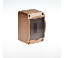 Щиток тусо о/п на 4 мод. с вертикальной дверцей. 140х90х85мм (коричневый)  68304К  Рувинил