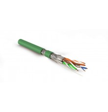 SFTP4-C7-S23-IN-LSZH-GN-500 (500 м) Кабель витая пара, экранир. S/FTP, категория 7(600MHz), 4 пары(23 AWG),одножил. (solid)  445162  Hyperline
