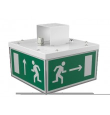 Световой указатель аварийного освещения светодиодный BS-CUBE-73-S1-STABILAR2 24Вт 3ч IP44 постоянный накладной  a15408  Белый свет