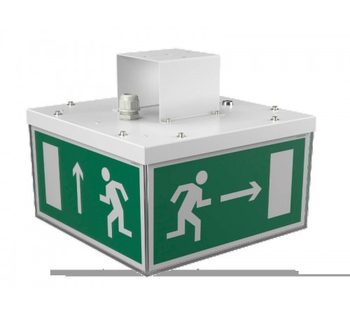 Световой указатель аварийного освещения светодиодный BS-CUBE-73-S1-STABILAR2 24Вт 3ч IP44 постоянный накладной  a15408  Белый свет