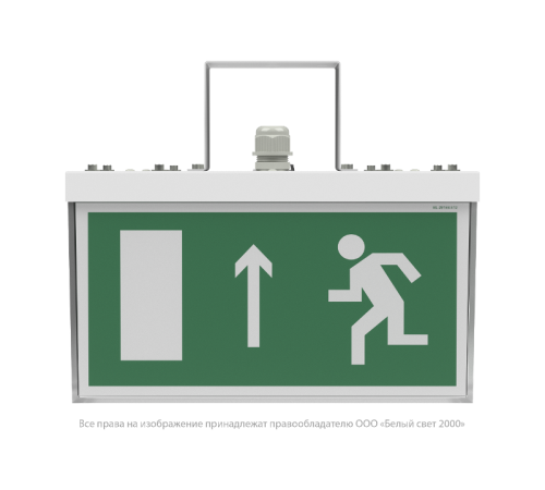 Световой указатель аварийного освещения светодиодный BS-CUBE-73-S1-STABILAR2 24Вт 3ч IP44 постоянный накладной  a15408  Белый свет
