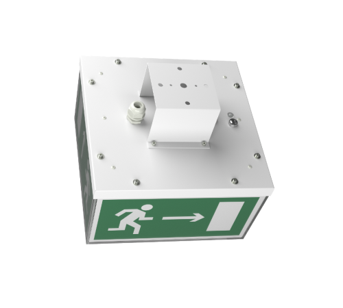 Световой указатель аварийного освещения светодиодный BS-CUBE-73-S1-STABILAR2 24Вт 3ч IP44 постоянный накладной  a15408  Белый свет