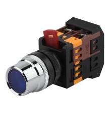 Кнопка управления  ABLF-22 синий d22мм неон/240В1з+1р (10/400/3200)  Б0045651  ЭРА