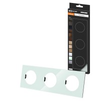 Рамка тройная фисташковая, стекло, "Байкал"   SQ1819-0104  TDM