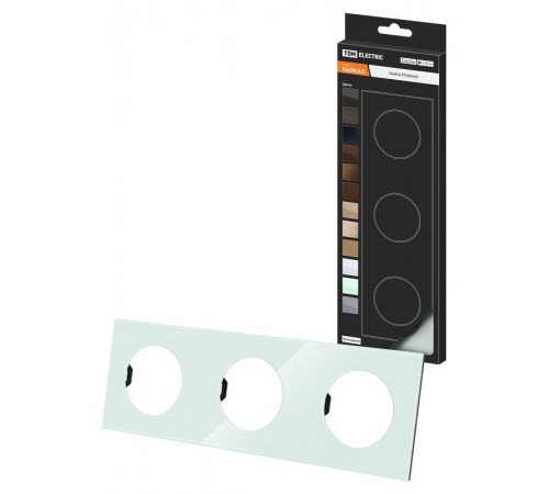 Рамка тройная фисташковая, стекло, "Байкал"   SQ1819-0104  TDM