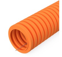 Труба гофрированная ПВХ лёгкая 350 Н негорючая (НГ) оранжевая с/з d32 мм (10м/900м уп/пал)  PR01.00450  Промрукав