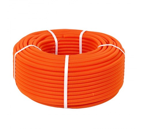 Труба гофрированная ПВХ легкая 350 Н оранжевая д16 (100 м/5500 м уп/пал) с/з  Промрукав  PR01.0130  Промрукав