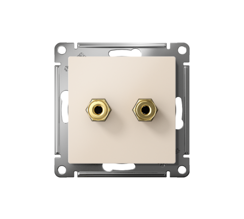 AtlasDesign Бежевый АудиоРозетка двухместная  ATN000287  SE
