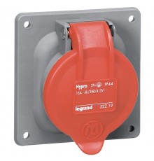 Встраиваемая розетка Hypra - IP 44 - 3К+З - 63 А - пластик  053823  Legrand