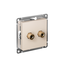 AtlasDesign Бежевый АудиоРозетка двухместная  ATN000287  SE