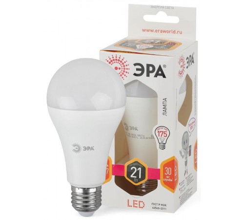 Лампа светодиодная LED 21Вт E27 2700К СТАНДАРТ груша  Б0035331  ЭРА
