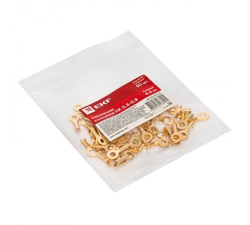 Наконечник кольцевой НК 0.5-0.8 кольцо 4.5 мм (уп 50шт) EKF PROxima  nk-0.5-0.8-4.5  EKF