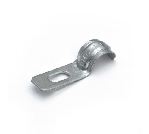 Скоба металлическая однолапковая усиленная противопожарная СМОУ d10-11 мм  (100шт/3000шт уп/кор)  PR13.02397  Промрукав