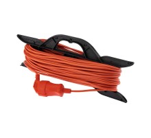 Удлинитель-шнур на рамке ПВС 2х0.75, 30 м, б/з, 6 А, 1300 Вт, IP20, оранжевый (Сделано в России)  11-7113  PROconnect