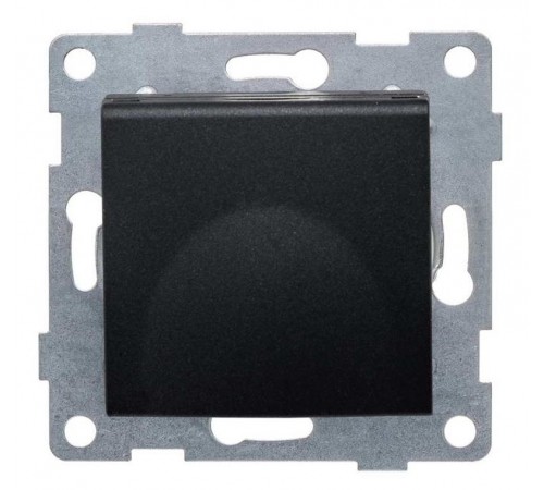 Ugra Розетка 1-ой с/з с з/ш и крышкой, СУ , 16А, 250В, графит  С11Р91-010  GUSI Electric