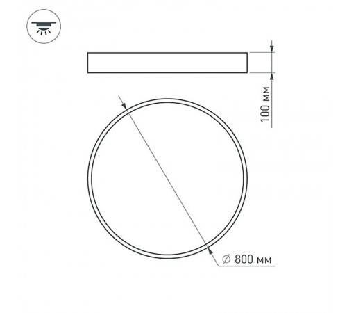 Светильник SP-TOR-PILL-R800-94W Warm3000 (BK, 120 deg) (Arlight, IP20 Металл, 3 года)  023003(2)  Arlight