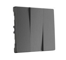 W1139004/ Электроустановочные изделия - Набор клавиш для выключателя трехклавишного (графит рифленый) a050742