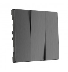 W1139004/ Электроустановочные изделия - Набор клавиш для выключателя трехклавишного (графит рифленый) a050742