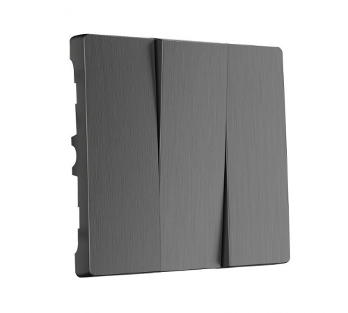 W1139004/ Электроустановочные изделия - Набор клавиш для выключателя трехклавишного (графит рифленый) a050742