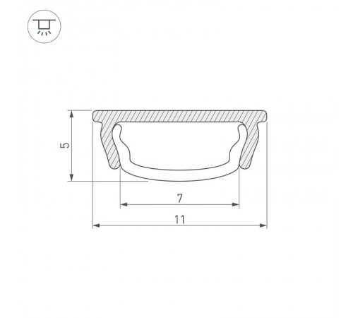 Профиль ARH-BENT-W11-2000 ANOD  023592  Arlight