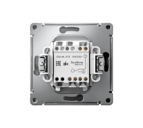 ArtGallery Белый Переключатель 1-клавишный IP44, 10АХ, механизм, быстрозажим. клем.  GAL440161S  SE