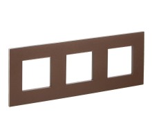 SKANDY Рамка 3-местная SK-F33Br металл шоколад   SK-M32-M-K30  IEK