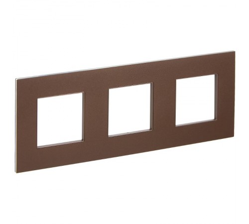 SKANDY Рамка 3-местная SK-F33Br металл шоколад   SK-M32-M-K30  IEK