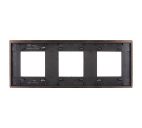 SKANDY Рамка 3-местная SK-F33Br металл шоколад   SK-M32-M-K30  IEK