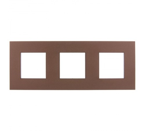 SKANDY Рамка 3-местная SK-F33Br металл шоколад   SK-M32-M-K30  IEK