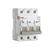 Выключатель автоматический AV-10 DC 3P 4A (C) 10kA  AVERES mcb10-DC-3-04C-av EKF