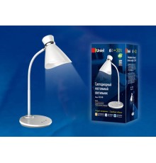 Светильник настольный TLD-548 White/LED/300Lm/3300-6000K/Dimmer 6W сенсор диммер Белый  UL-00002379  Uniel
