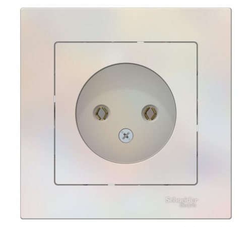 AtlasDesign Жемчуг Розетка без заземления, 16А, (в сборе с рамкой)  ATN000440  SE