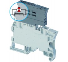 Клемма ZS10-SF-R3 держатель-предох.6,3 x 32мм c индикатором перегоревшего предох.с красн.светодиодом 115-250 В, винт. 10мм.кв.  1SNK508422R0000