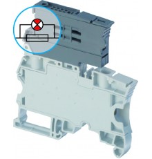 Клемма ZS10-SF-R1 держатель-предох.6,3 x 32мм, с красн.светодиодом 24-110 В-индикатором перегоревшего предох., винт. 10 мм.кв.  1SNK508421R0000