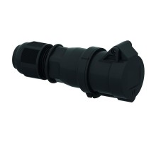 Вилка панельная 3п(2p + PE) 16А 230 QC черная IP44 I 310512-Bals I Bals