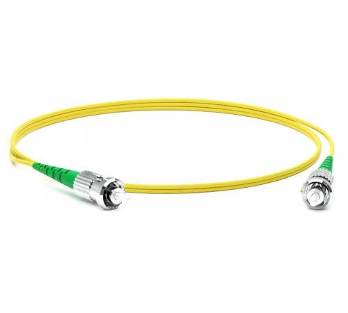 Патч-корд FC-S2-9-ST/AR-ST/AR-H-1M-LSZH-YL волоконно-оптический (шнур) SM 9/125 (OS2), ST/APC-ST/APC, 2.0 мм, simplex, LSZH, 1 м  250714  Hyperline