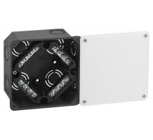Распаячная коробка KRT-k-107-107-50 для твердых стен, клеммник, крышка IP42  Б0057233  ЭРА