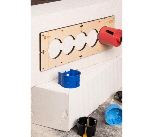 Шаблон для подрозетников c 5 отв. диам. 72 мм EKF Expert  sh-d72-5  EKF