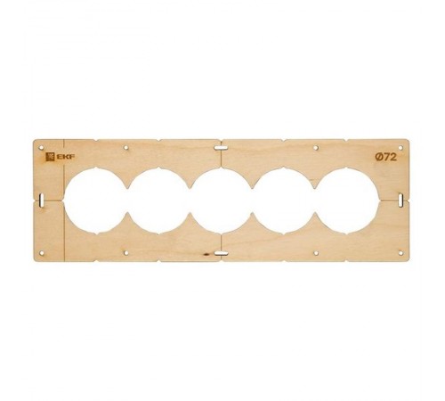 Шаблон для подрозетников c 5 отв. диам. 72 мм EKF Expert  sh-d72-5  EKF