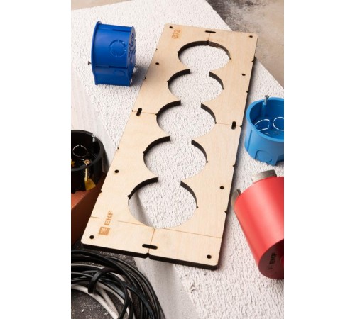 Шаблон для подрозетников c 5 отв. диам. 72 мм EKF Expert  sh-d72-5  EKF